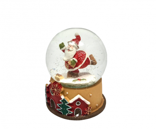 Sfera Boule Vetro Babbo Natale Rosso Mano e Gamba in Alto 683824 